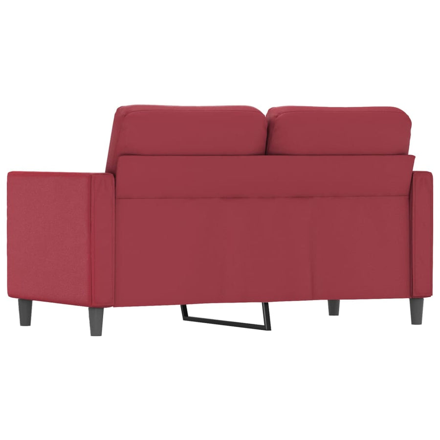Tweezitsbank Kunstleer 120 cm Wijnrood