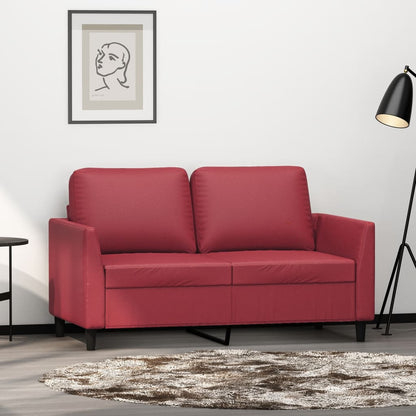 Tweezitsbank Kunstleer 120 cm Wijnrood