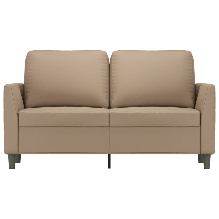 Tweezitsbank Kunstleer Kleurig 120 cm Cappuccino