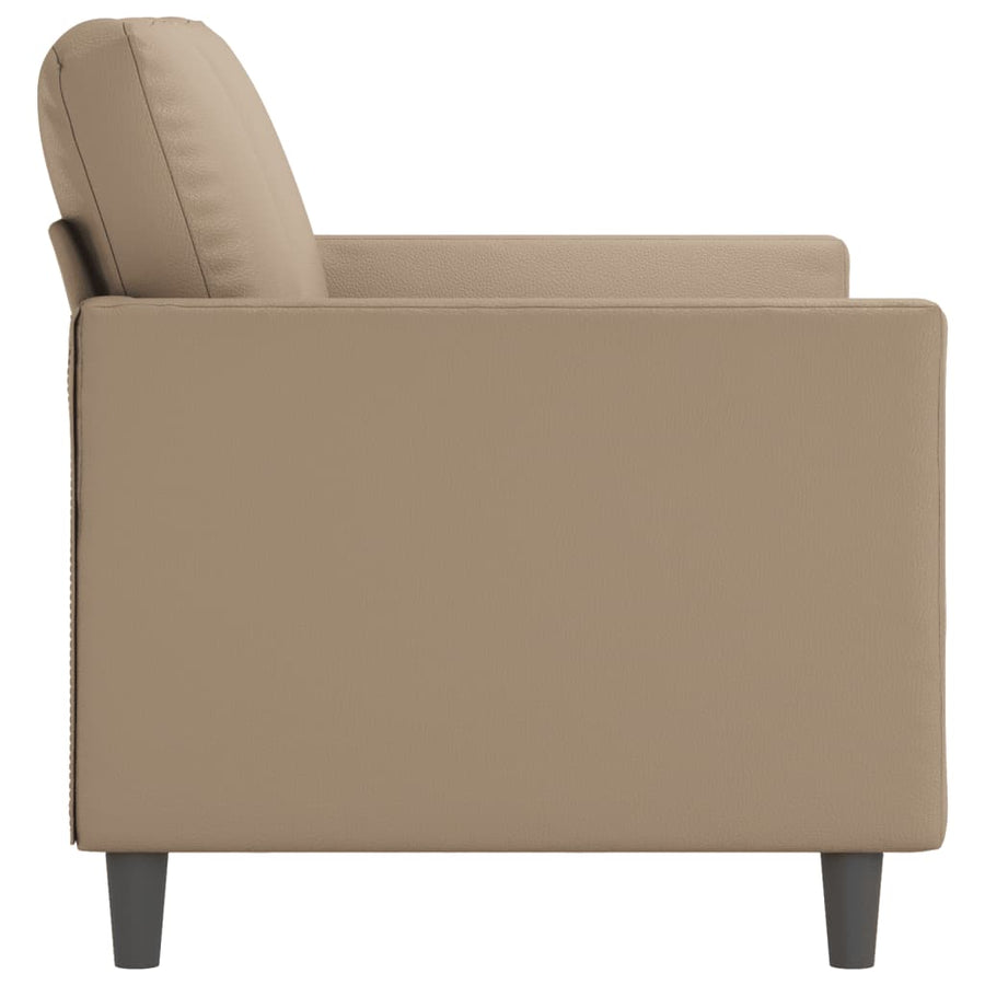 Tweezitsbank Kunstleer Kleurig 120 cm Cappuccino