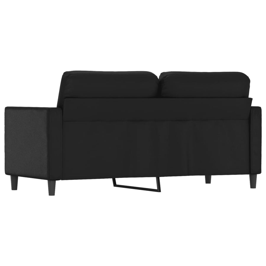 Tweezitsbank Kunstleer 140 cm Zwart