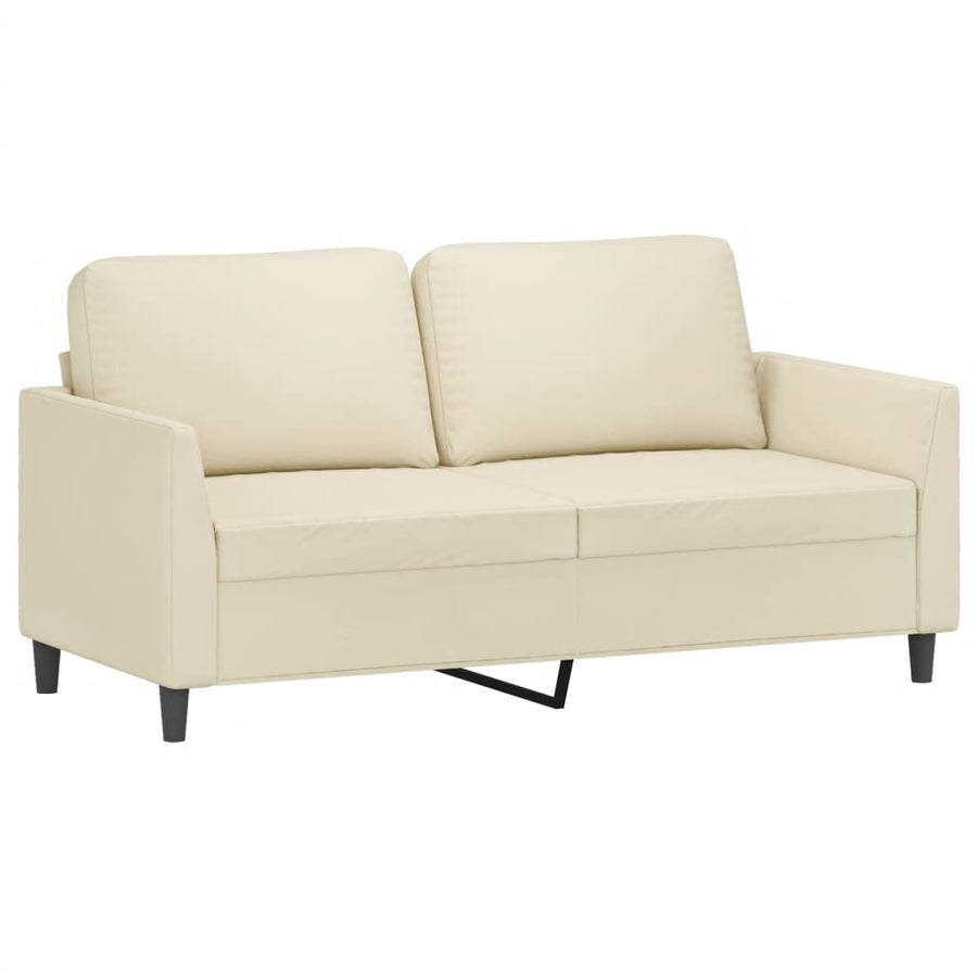 Tweezitsbank Kunstleer Kleurig 140 cm Crème