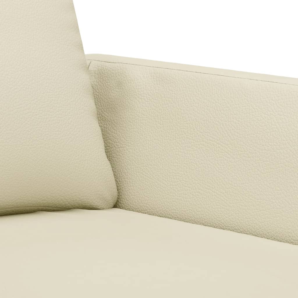 Tweezitsbank Kunstleer Kleurig 140 cm Crème