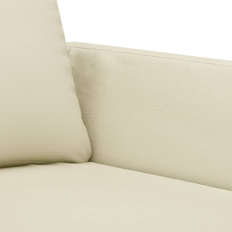Tweezitsbank Kunstleer Kleurig 140 cm Crème