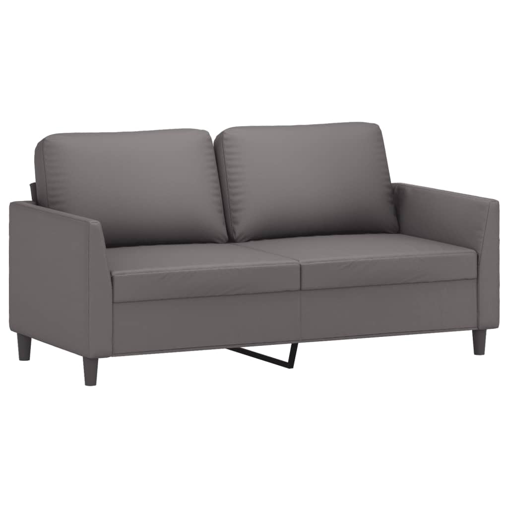 Tweezitsbank Kunstleer 140 cm Grijs