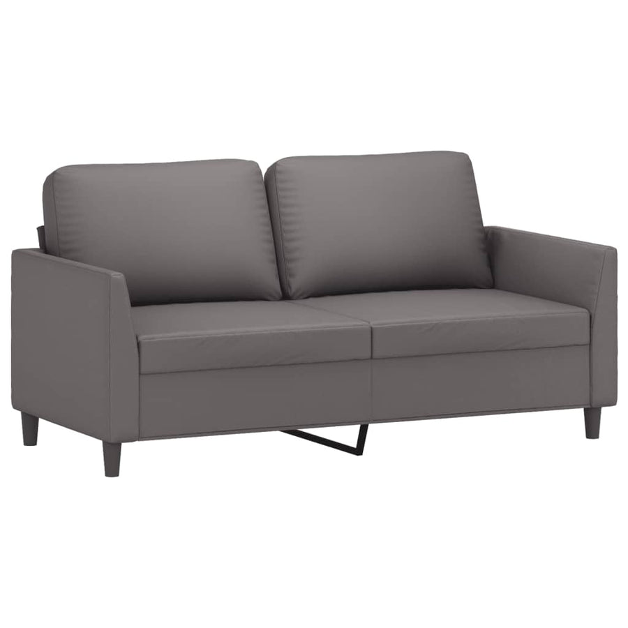 Tweezitsbank Kunstleer 140 cm Grijs