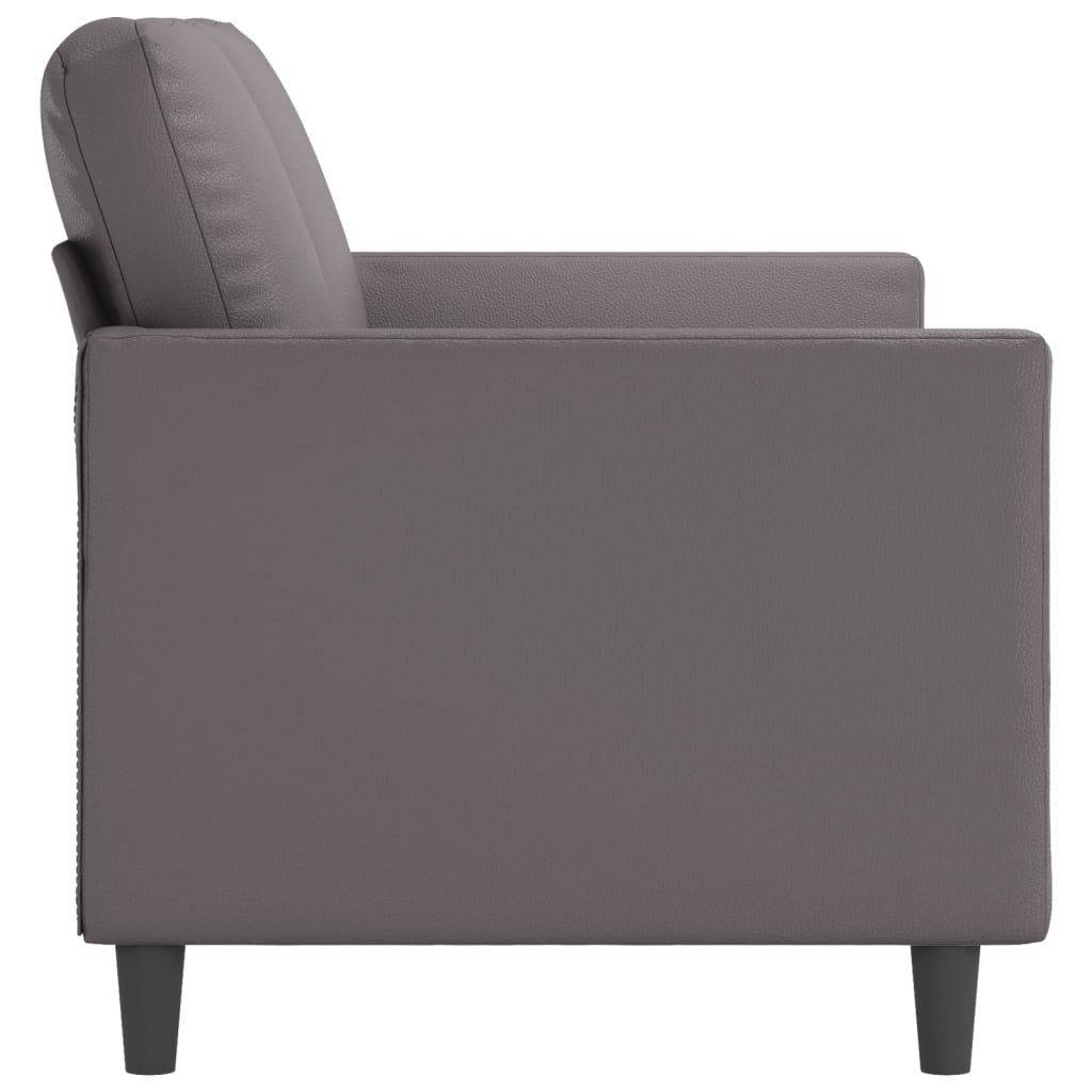 Tweezitsbank Kunstleer 140 cm Grijs