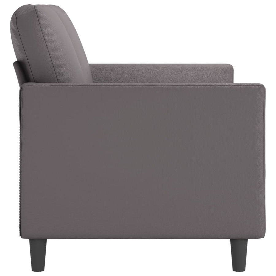 Tweezitsbank Kunstleer 140 cm Grijs
