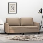 Two-seater sofa 140 cm artificial leather cappuccino color