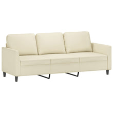 Driezitsbank Kunstleer Kleurig 180 cm Crème