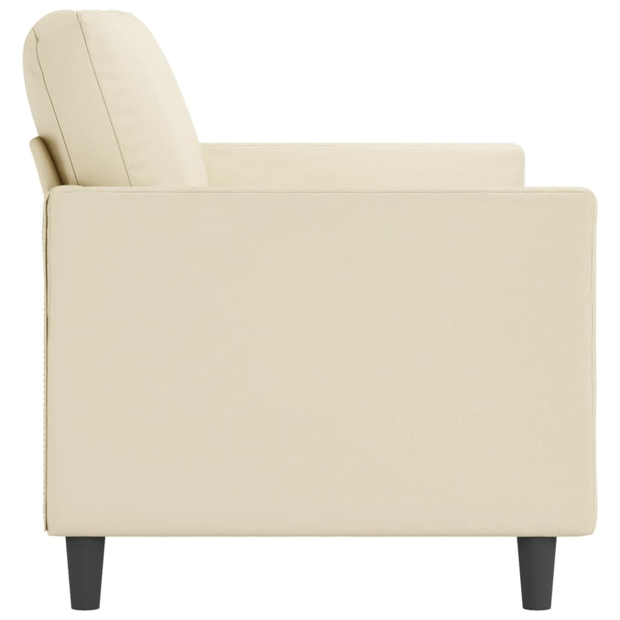 Driezitsbank Kunstleer Kleurig 180 cm Crème