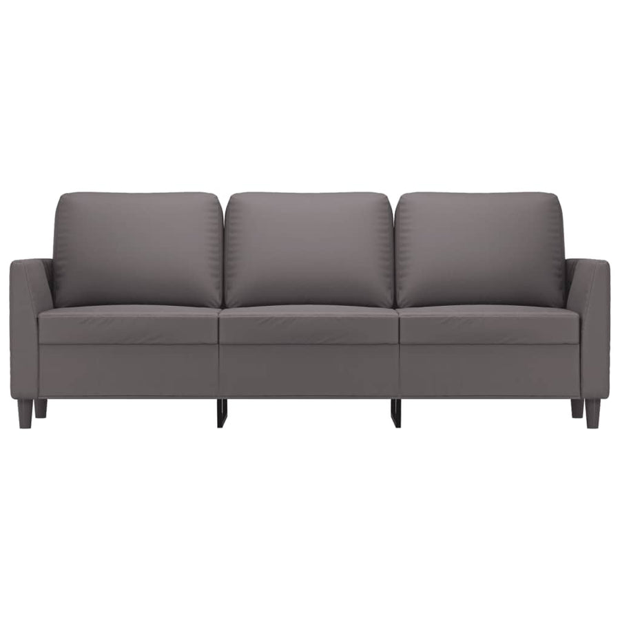 Driezitsbank Kunstleer 180 cm Grijs