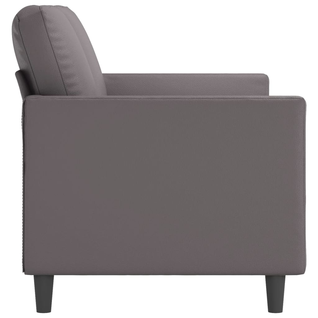 Driezitsbank Kunstleer 180 cm Grijs