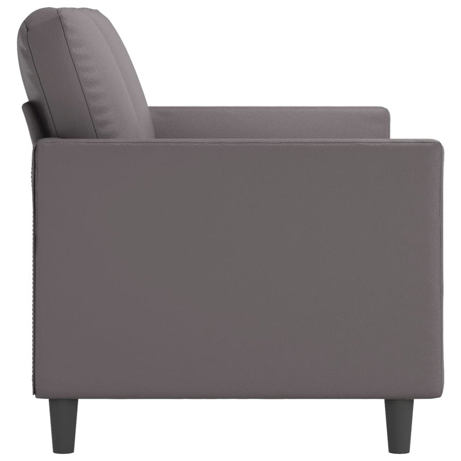 Driezitsbank Kunstleer 180 cm Grijs