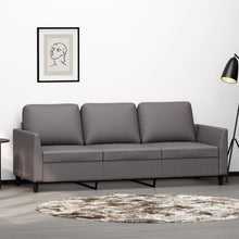 Driezitsbank Kunstleer 180 cm Grijs