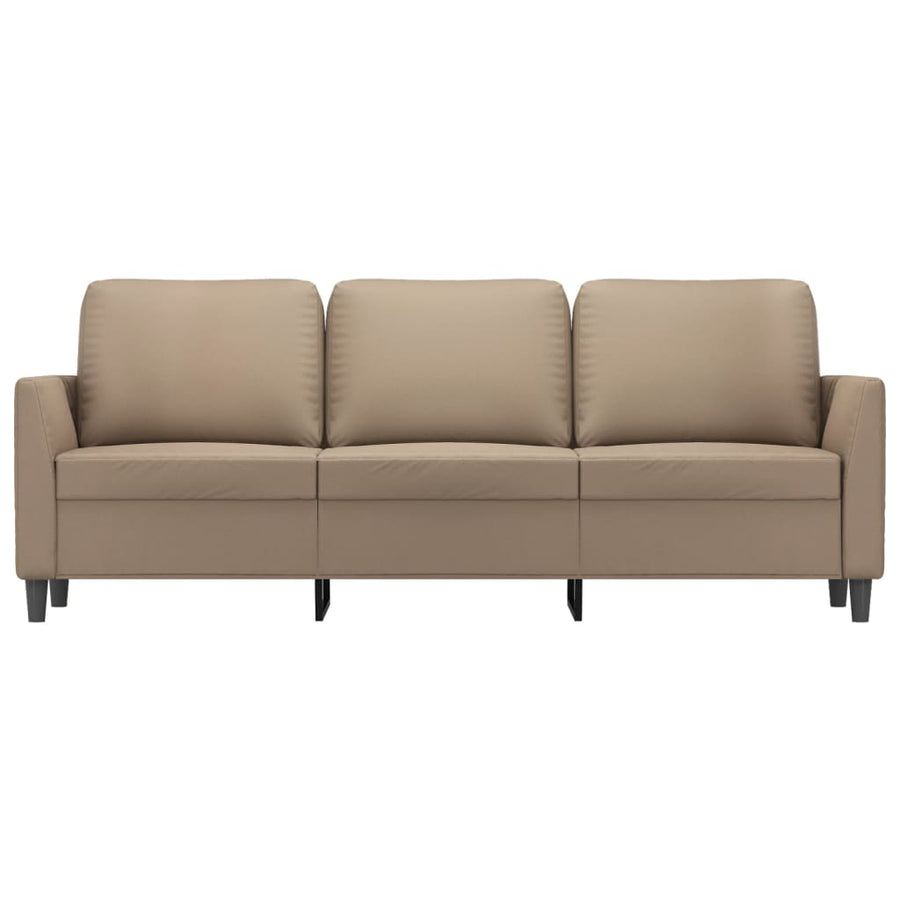 Driezitsbank Kunstleer Kleurig 180 cm Cappuccino