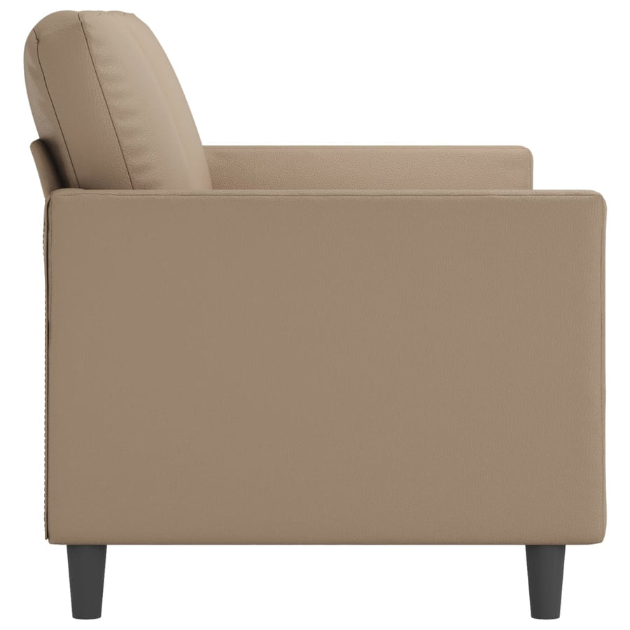 Driezitsbank Kunstleer Kleurig 180 cm Cappuccino