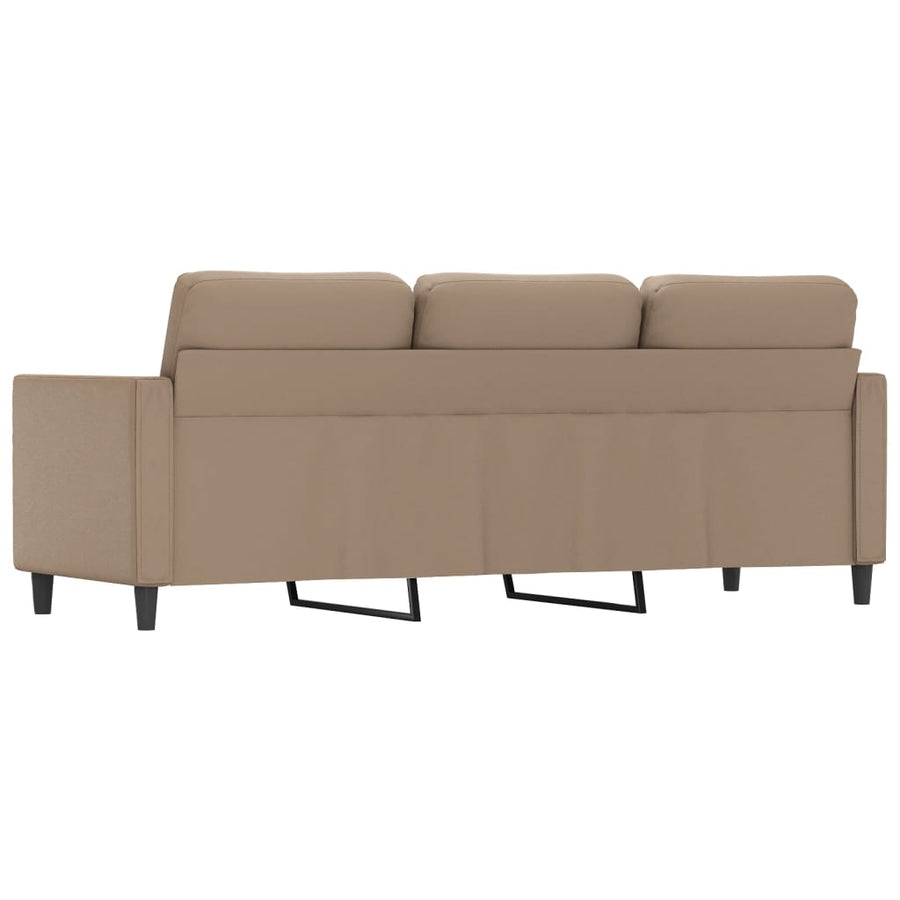Driezitsbank Kunstleer Kleurig 180 cm Cappuccino