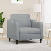 Fauteuil 78x77x80 cm stof lichtgrijs