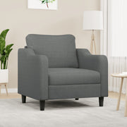 Fauteuil 60 cm stof donkergrijs 78x77x80 cm
