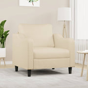 Fauteuil 60 cm stof crèmekleurig 78x77x80 cm