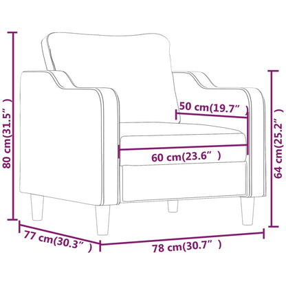 Fauteuil Stof 60 cm Taupe