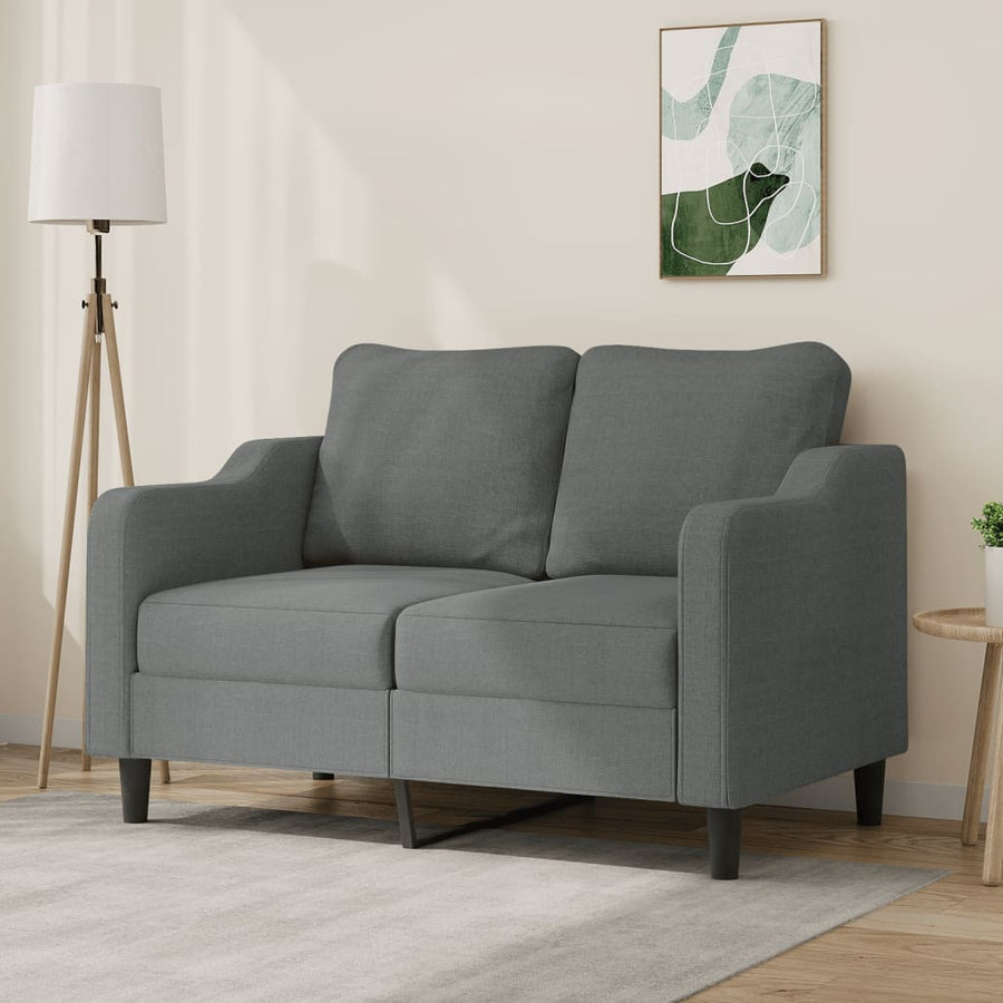 Tweezitsbank Stof 120 cm Donkergrijs