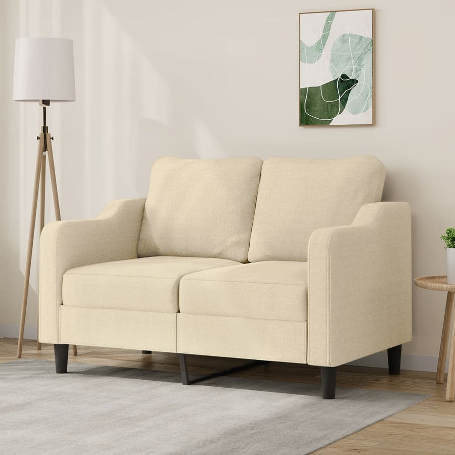 Tweezitsbank Stof Kleurig 120 cm Crème