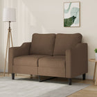 Two-seater sofa 120 cm fabric brown