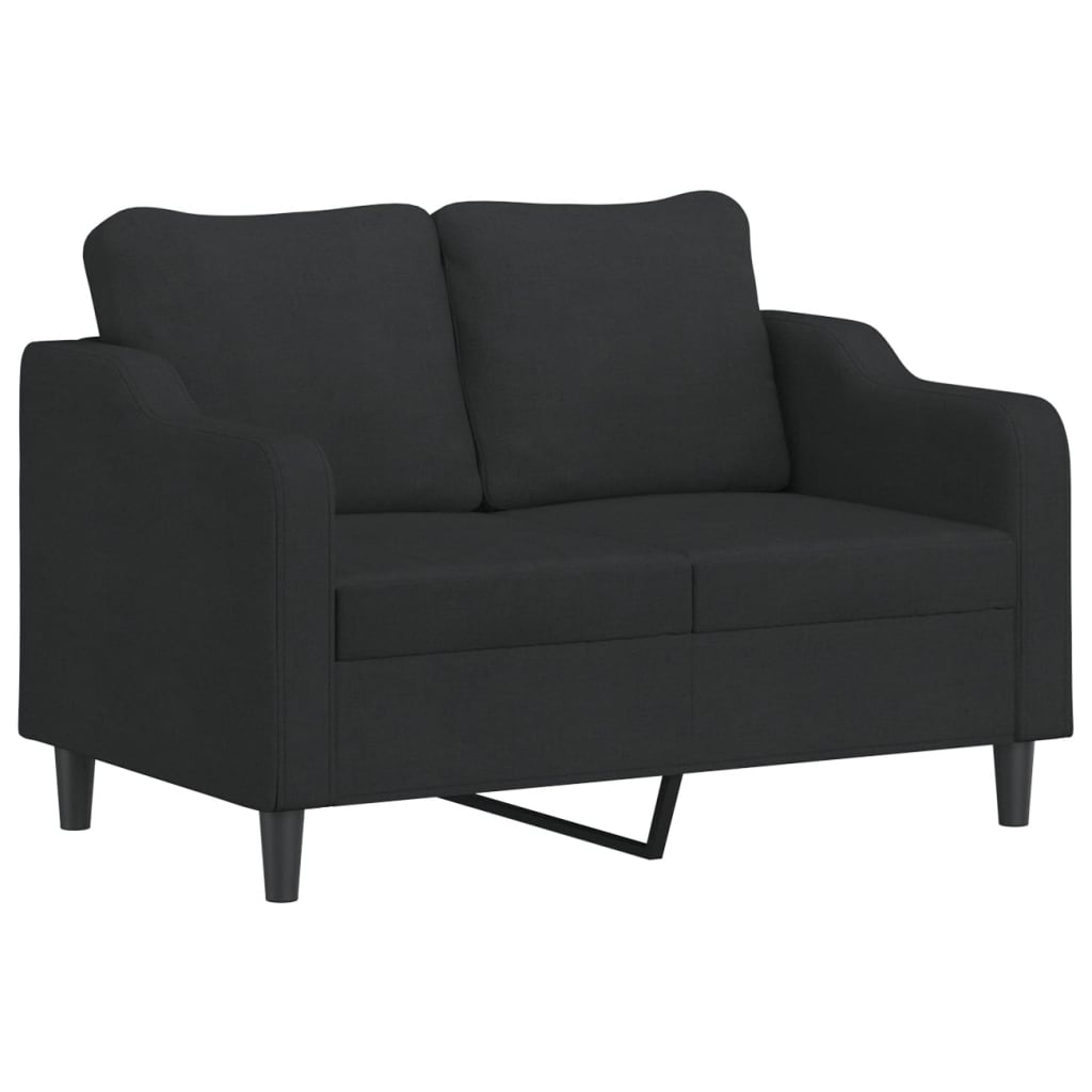 Tweezitsbank Stof 120 cm Zwart