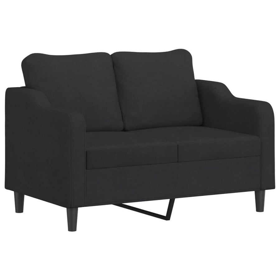 Tweezitsbank Stof 120 cm Zwart