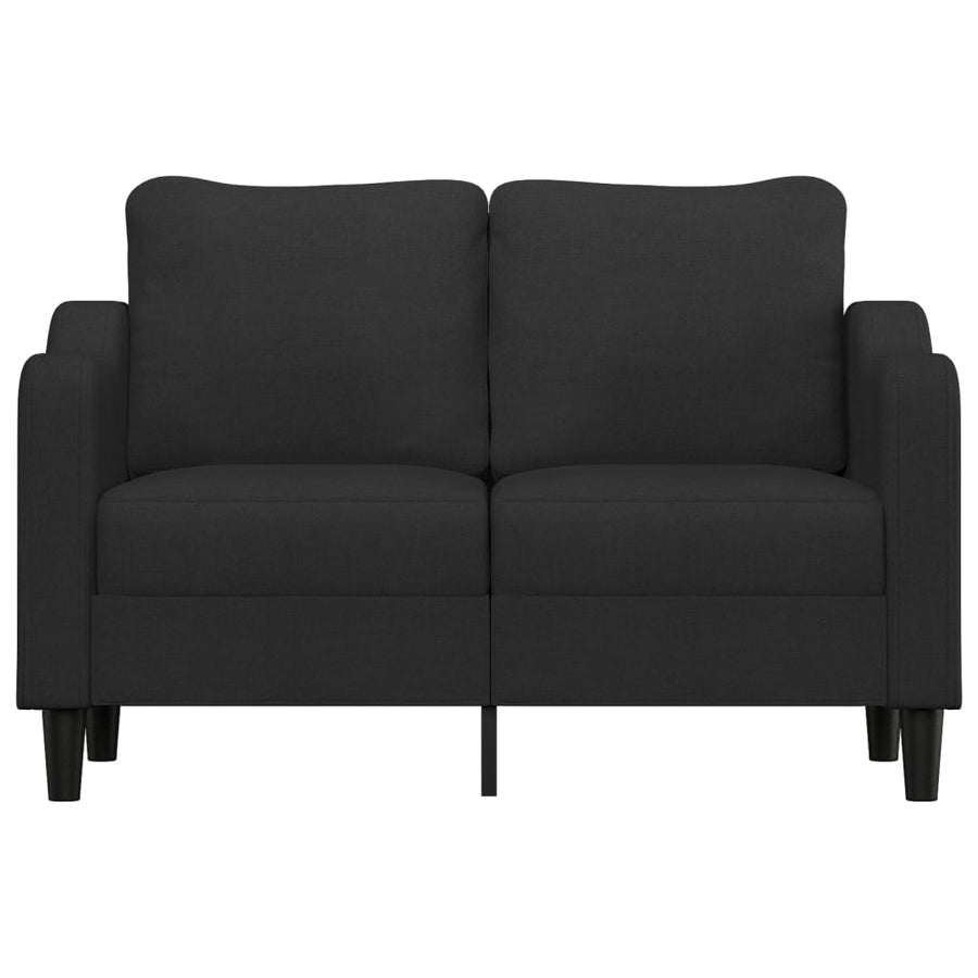 Tweezitsbank Stof 120 cm Zwart