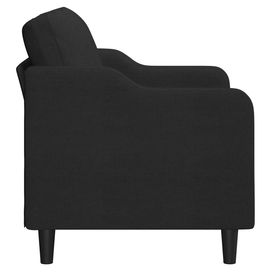 Tweezitsbank Stof 120 cm Zwart