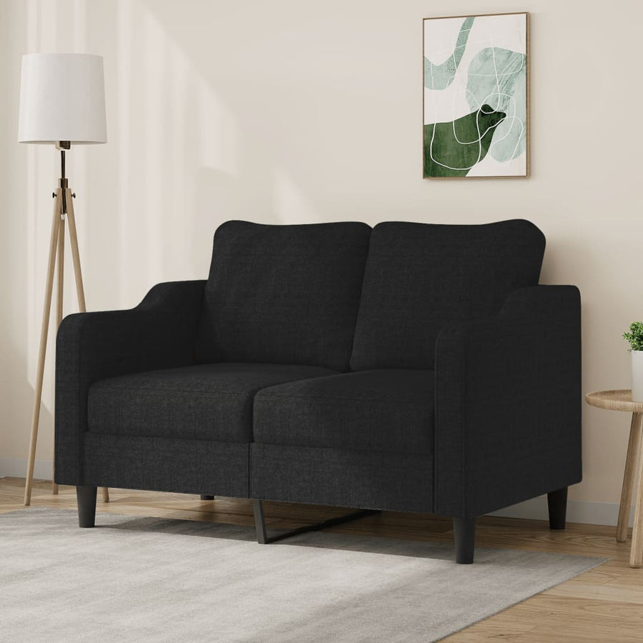 Tweezitsbank Stof 120 cm Zwart