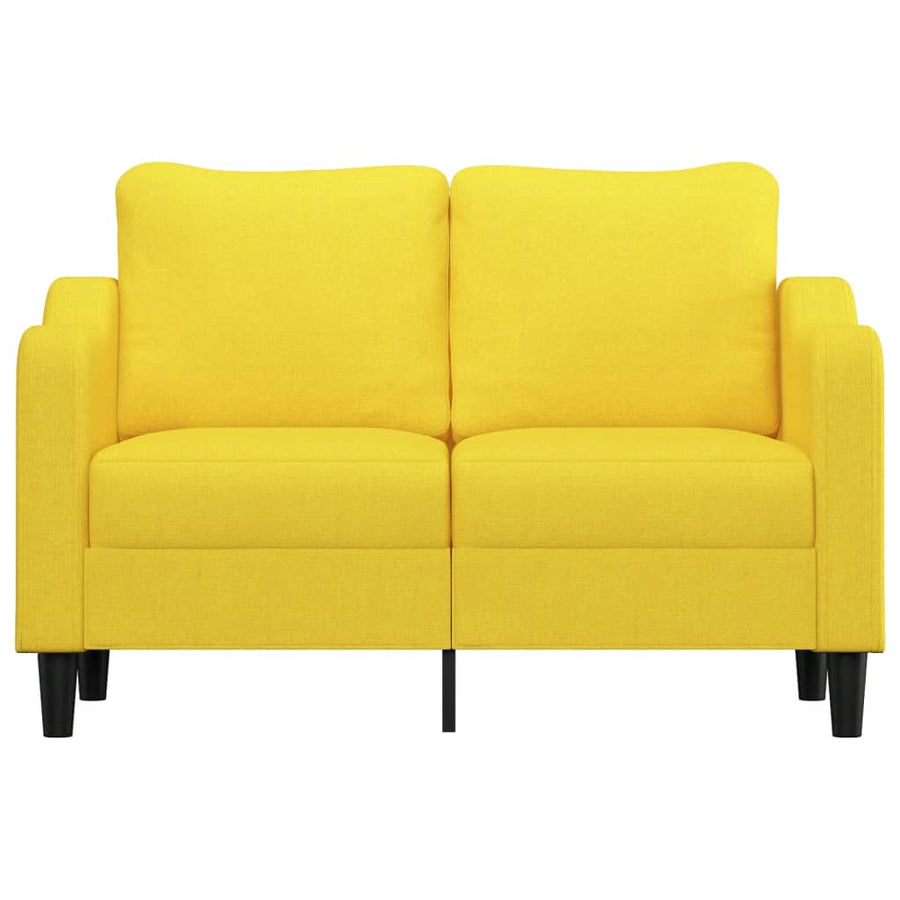 Tweezitsbank Stof 120 cm Lichtgeel
