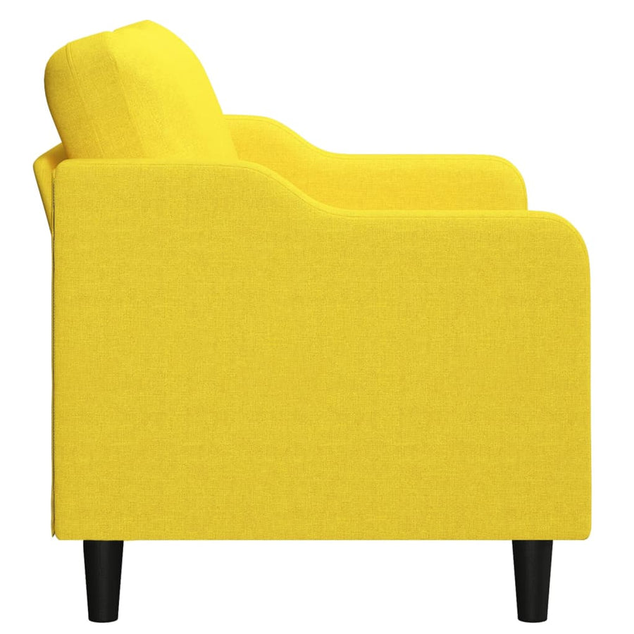 Tweezitsbank Stof 120 cm Lichtgeel