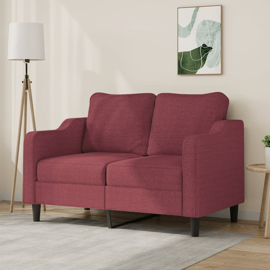 Tweezitsbank Stof 120 cm Wijnrood