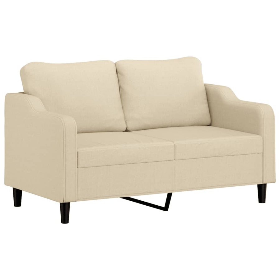 Tweezitsbank Stof Kleurig 140 cm Crème