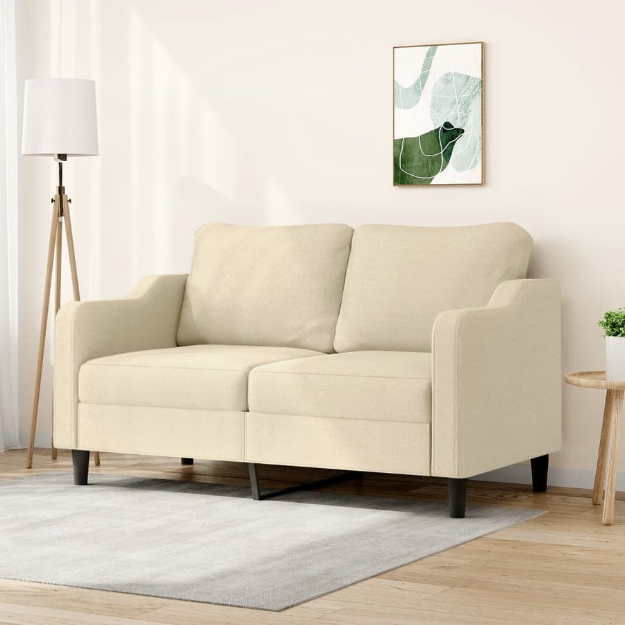Tweezitsbank Stof Kleurig 140 cm Crème
