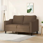 Two-seater sofa 140 cm fabric brown