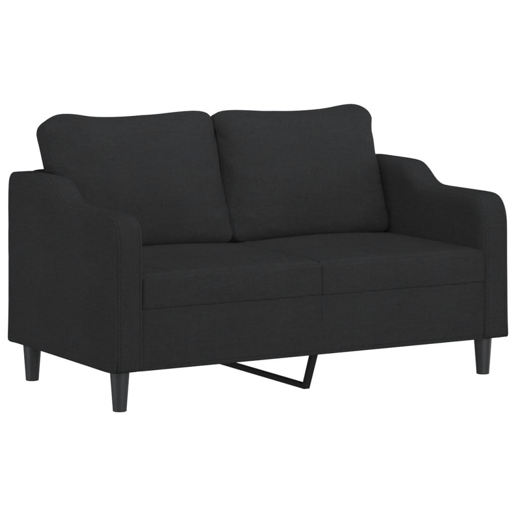 Tweezitsbank Stof 140 cm Zwart
