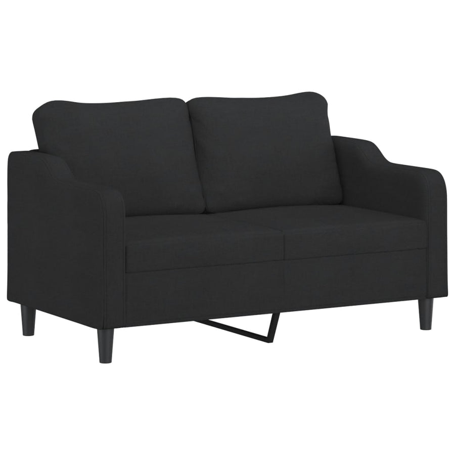 Tweezitsbank Stof 140 cm Zwart