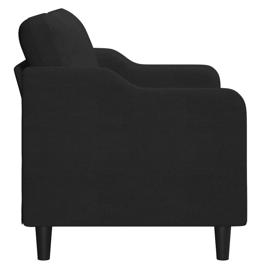 Tweezitsbank Stof 140 cm Zwart