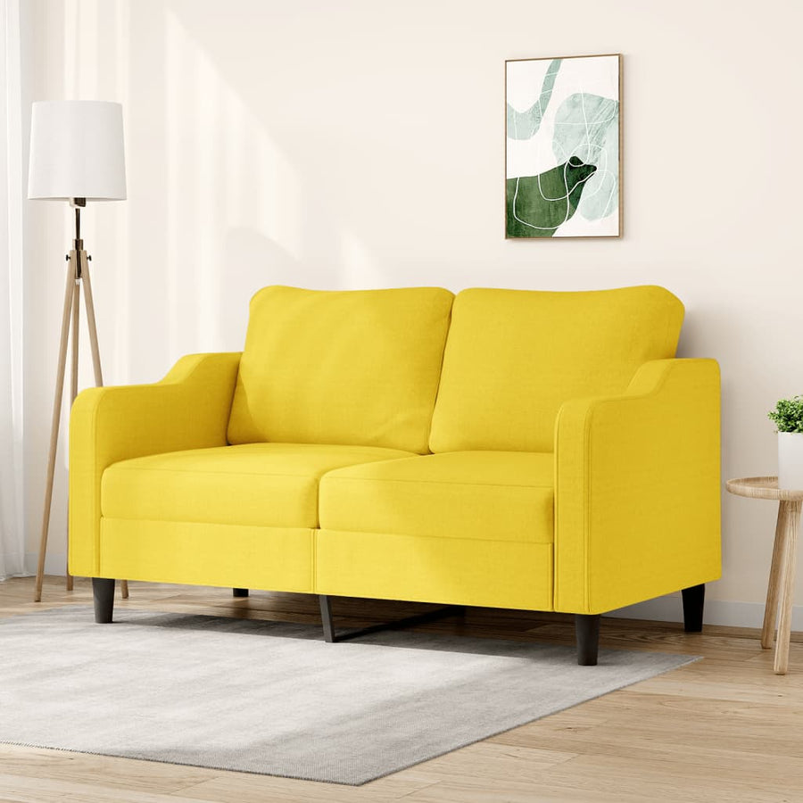 Tweezitsbank Stof 140 cm Lichtgeel