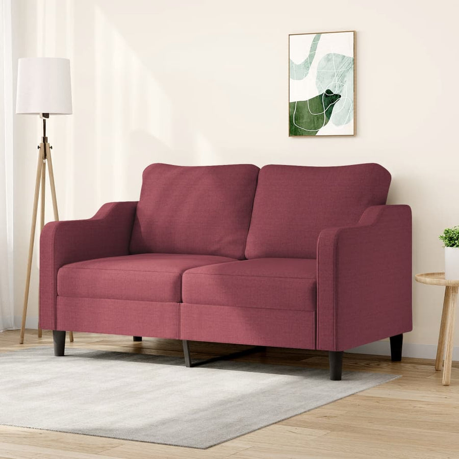 Tweezitsbank Stof 140 cm Wijnrood