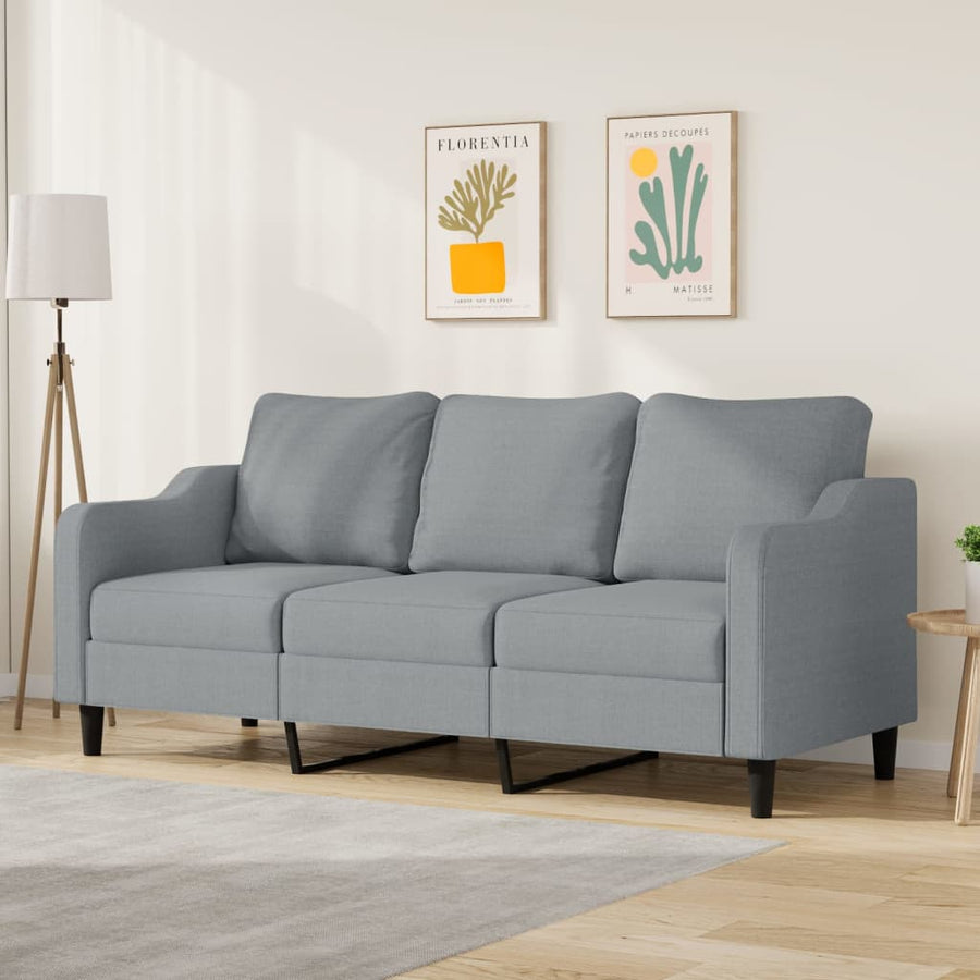 Driezitsbank Stof 180 cm Lichtgrijs