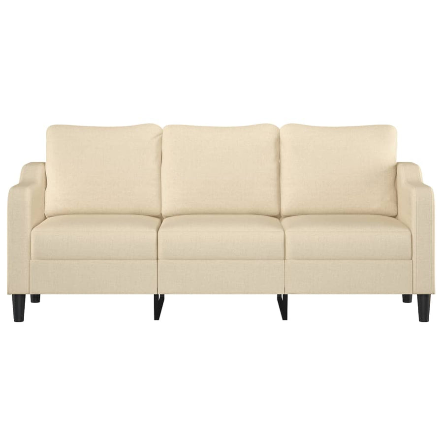 Driezitsbank Stof Kleurig 180 cm Crème