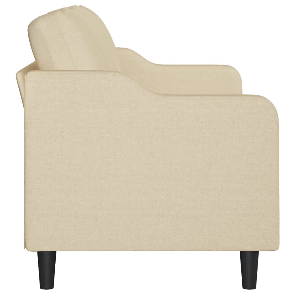 Driezitsbank Stof Kleurig 180 cm Crème