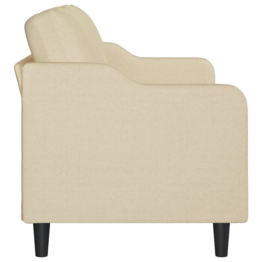 Driezitsbank Stof Kleurig 180 cm Crème