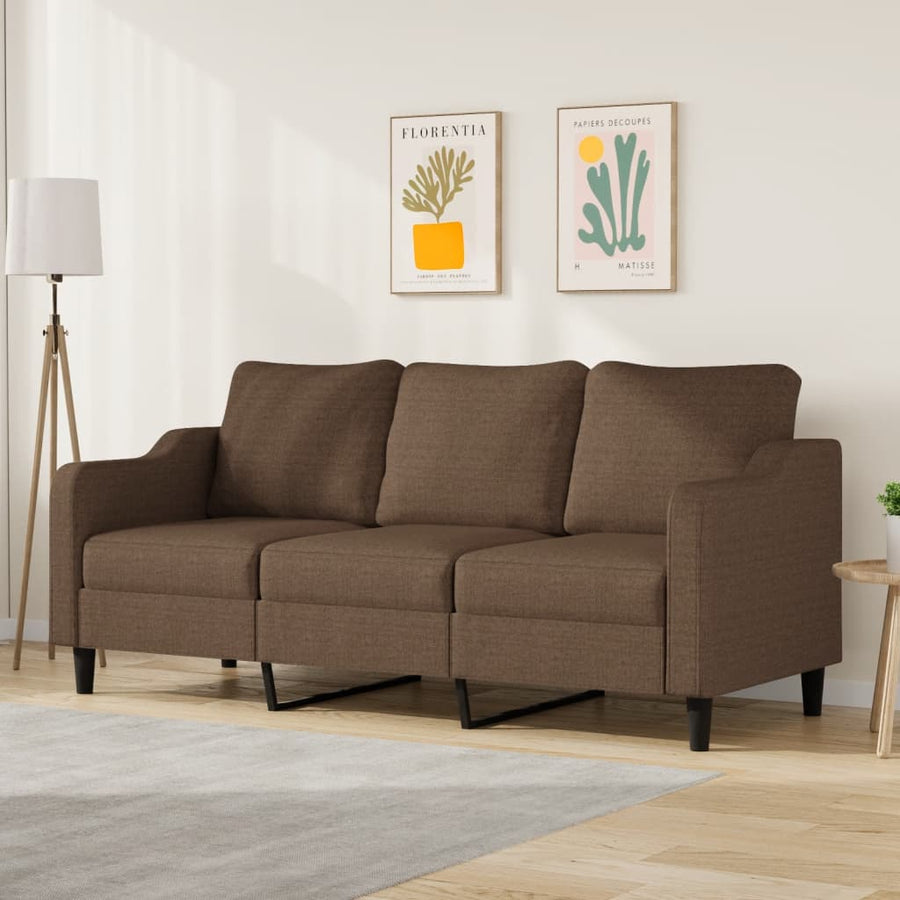Driezitsbank Stof 180 cm Bruin